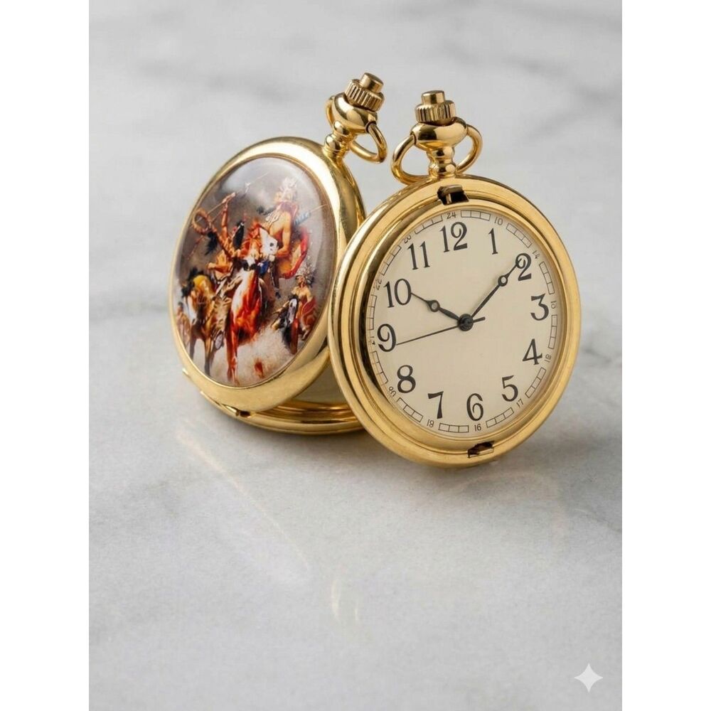 Franklin Mint Native American Collector Pocket Watch
